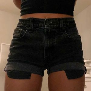 black arizona jean shorts